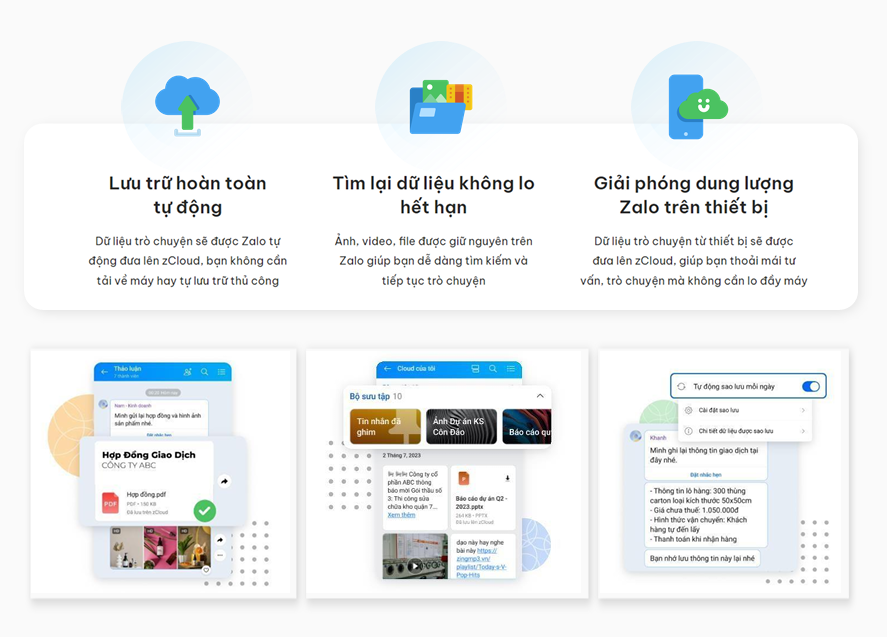 Zalo ZCloud chính hãng
