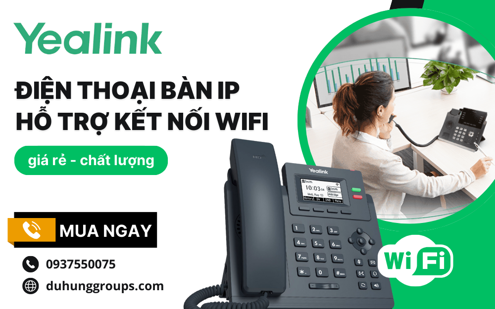 Điện thoại bàn IP Hỗi trợ kết nối wifi