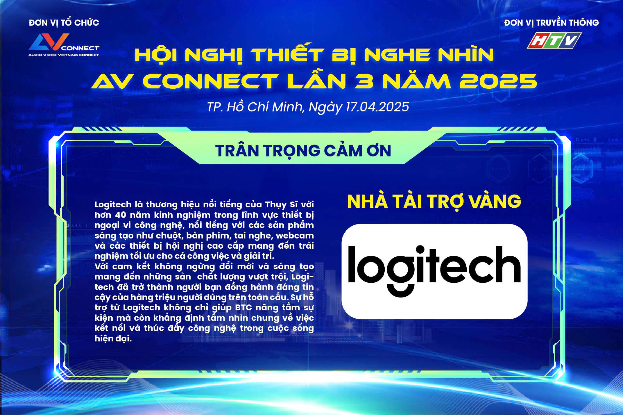 LOGITECH – NHÀ TÀI TRỢ VÀNG SỰ KIỆN AV CONNECT LẦN 3 NĂM 2025