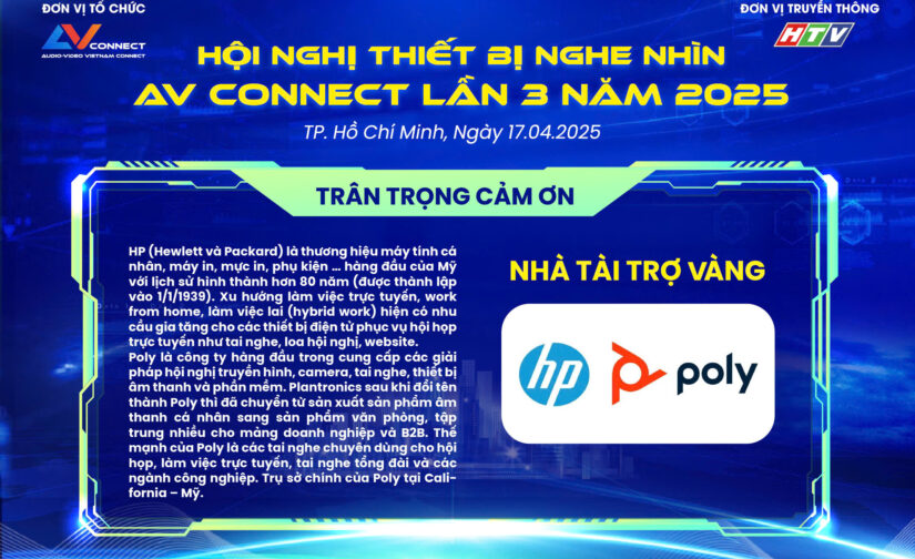 POLY & HP – NHÀ TÀI TRỢ VÀNG SỰ KIỆN AV CONNECT LẦN 3 NĂM 2025