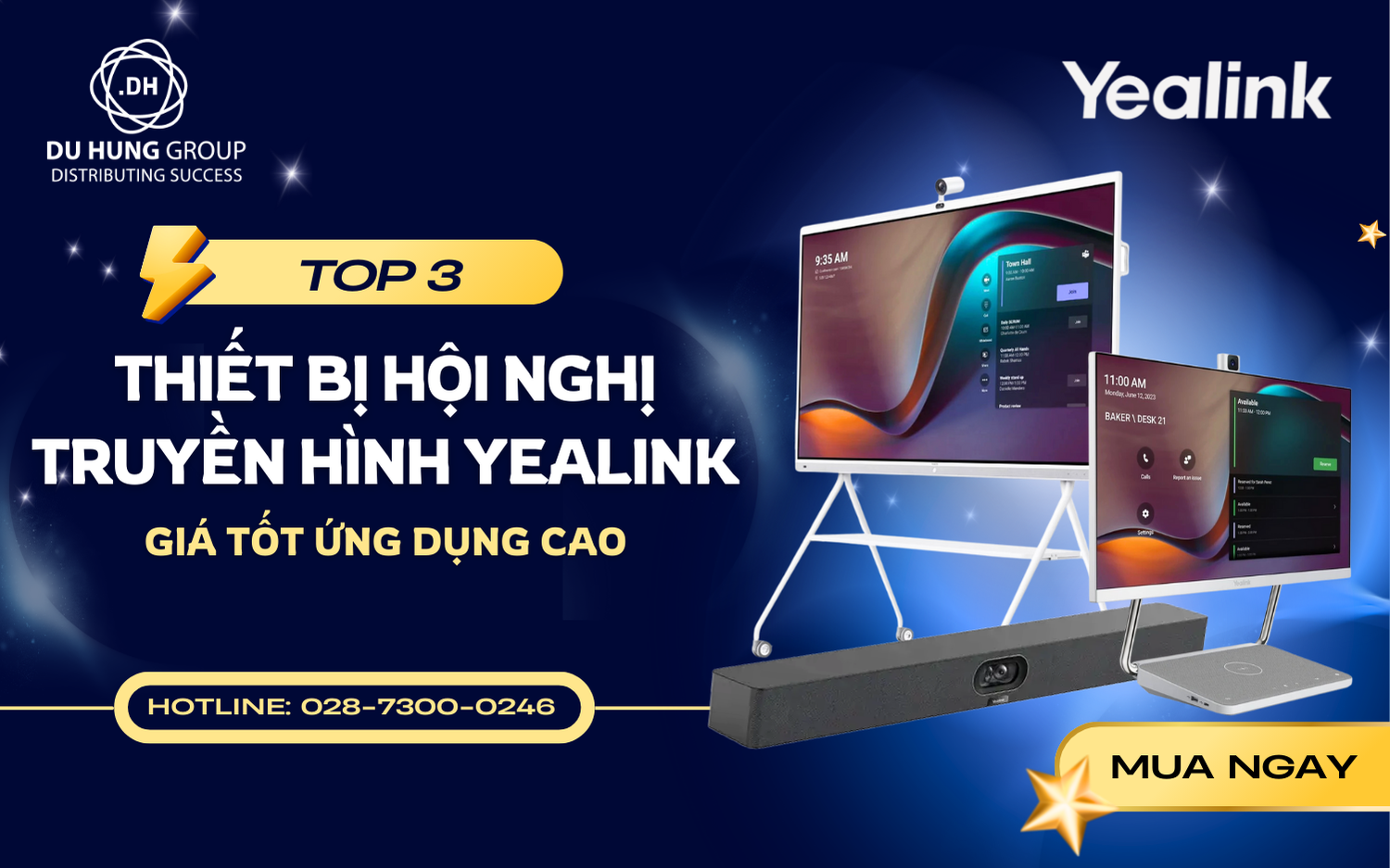 Top 3 thiết bị hội nghị truyền hình Yealink giá tốt ứng dụng cao