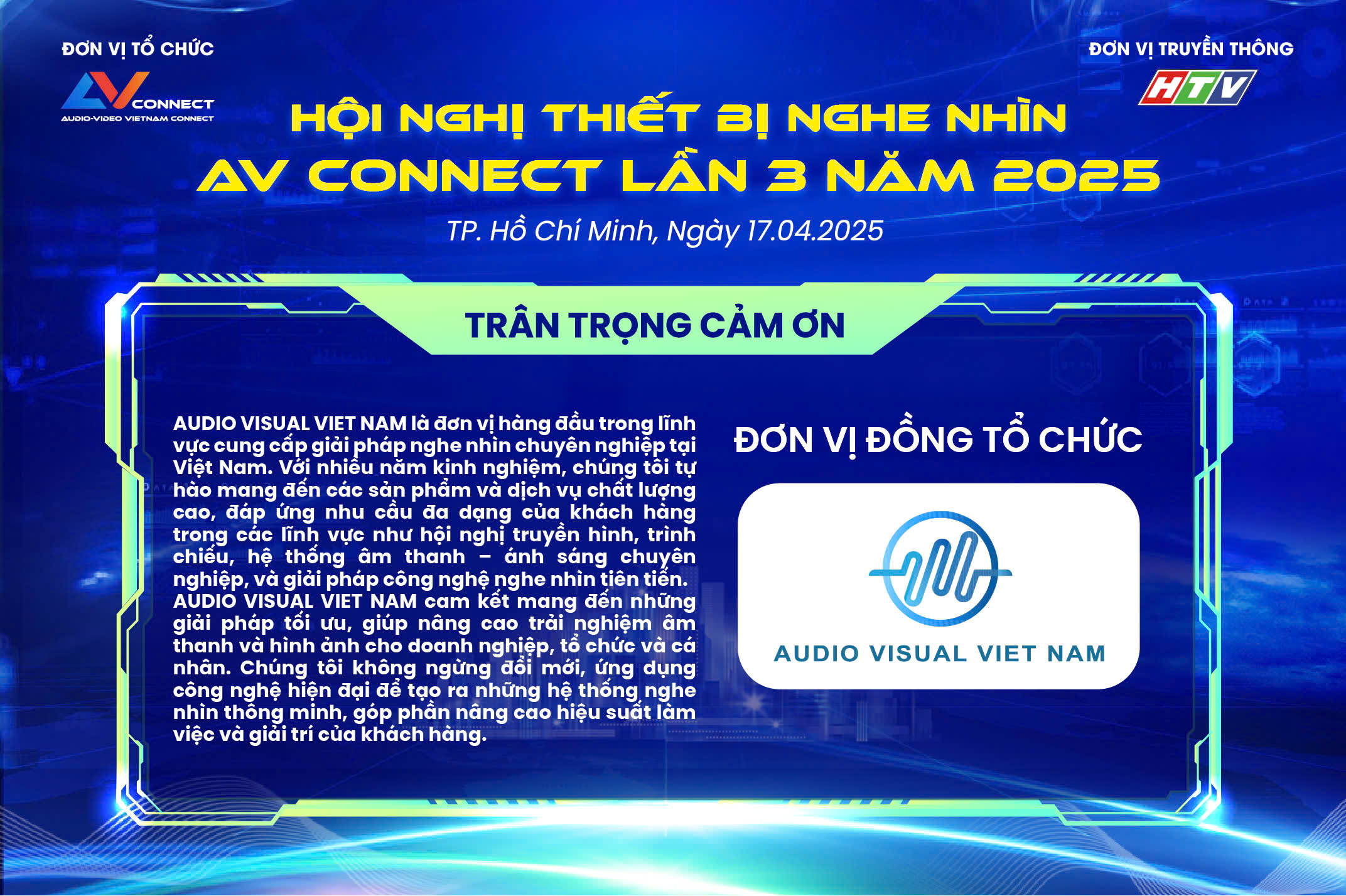 AUDIO VISUAL VIET NAM – ĐƠN VỊ ĐỒNG TỔ CHỨC SỰ KIỆN AV CONNECT LẦN 3 NĂM 2025