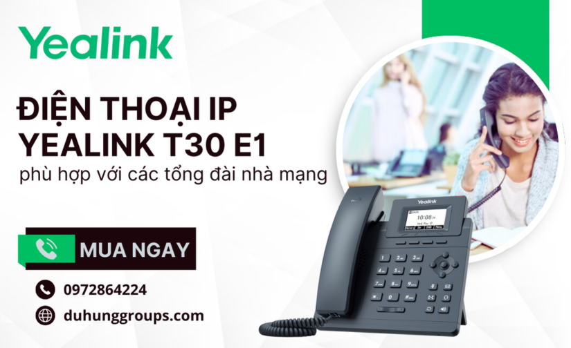 Điện thoại IP Yealink T30 E1 phù hợp với các tổng đài nhà mạng