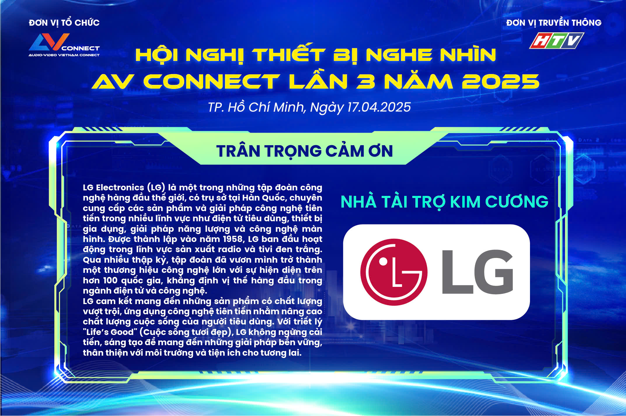 LG – NHÀ TÀI TRỢ KIM CƯƠNG SỰ KIỆN AV CONNECT LẦN 3 NĂM 2025