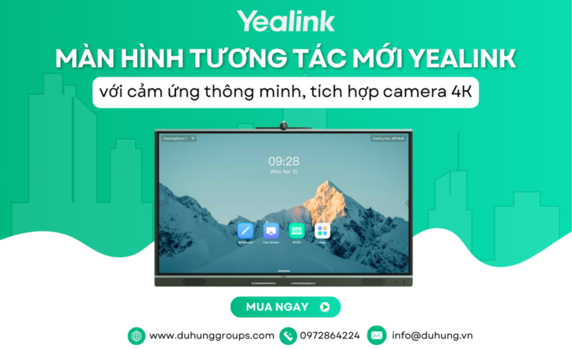 Màn hình tương tác mới Yealink với cảm ứng thông minh, tích hợp camera 4K
