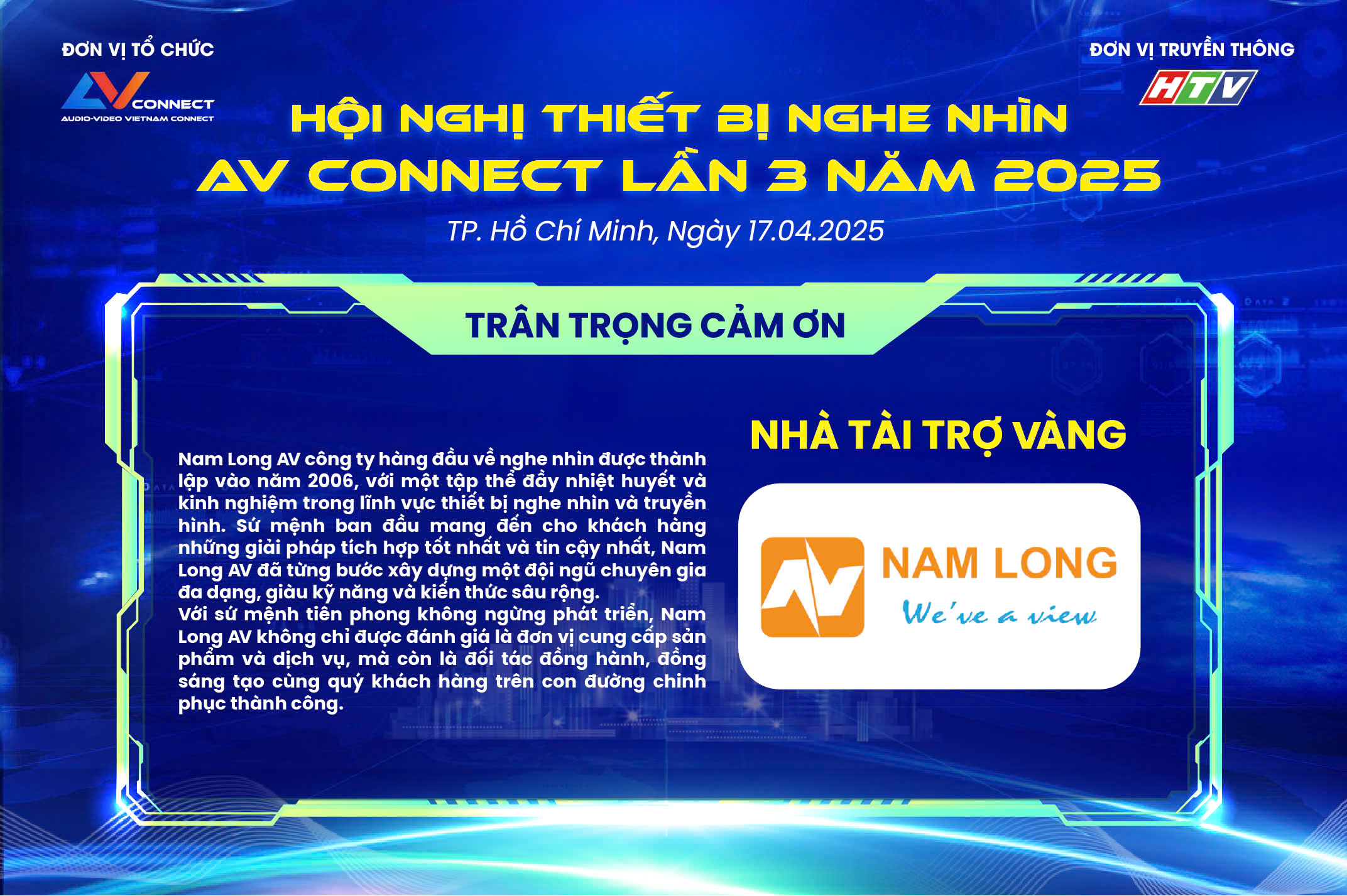 Nam Long AV – NHÀ TÀI TRỢ VÀNG SỰ KIỆN AV CONNECT LẦN 3 NĂM 2025