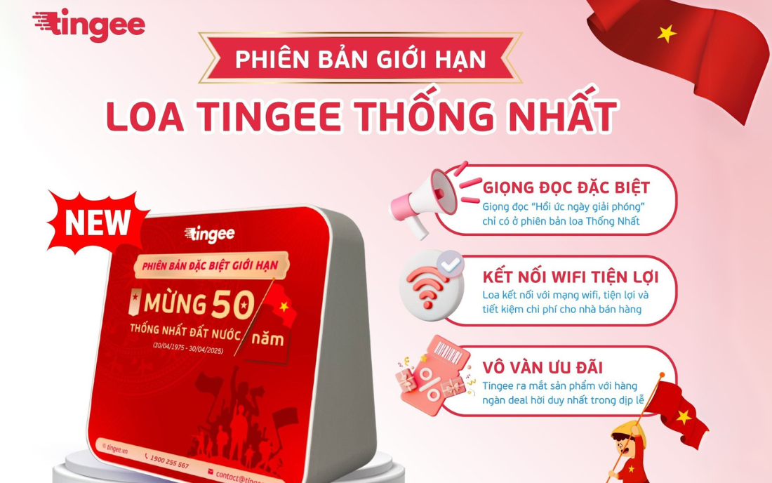 Ra mắt mẫu loa Tingee thống nhất dịp kỷ niệm 50 năm thống nhất đất nước
