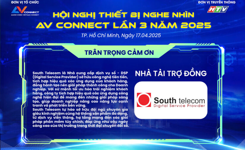 SOUTH TELECOM – NHÀ TÀI TRỢ ĐỒNG SỰ KIỆN AV CONNECT LẦN 3 NĂM 2025