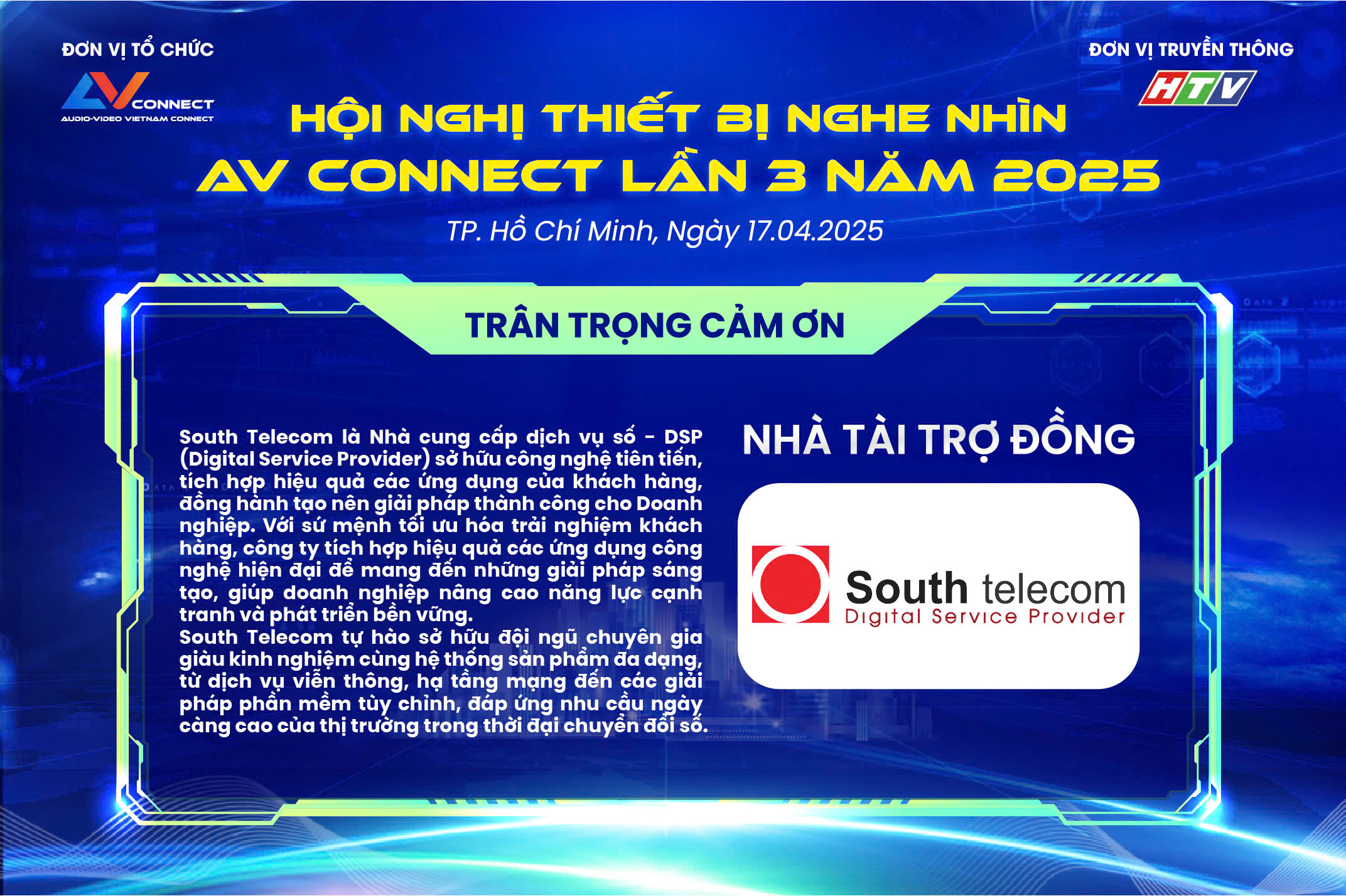 SOUTH TELECOM – NHÀ TÀI TRỢ BẠC SỰ KIỆN AV CONNECT LẦN 3 NĂM 2025