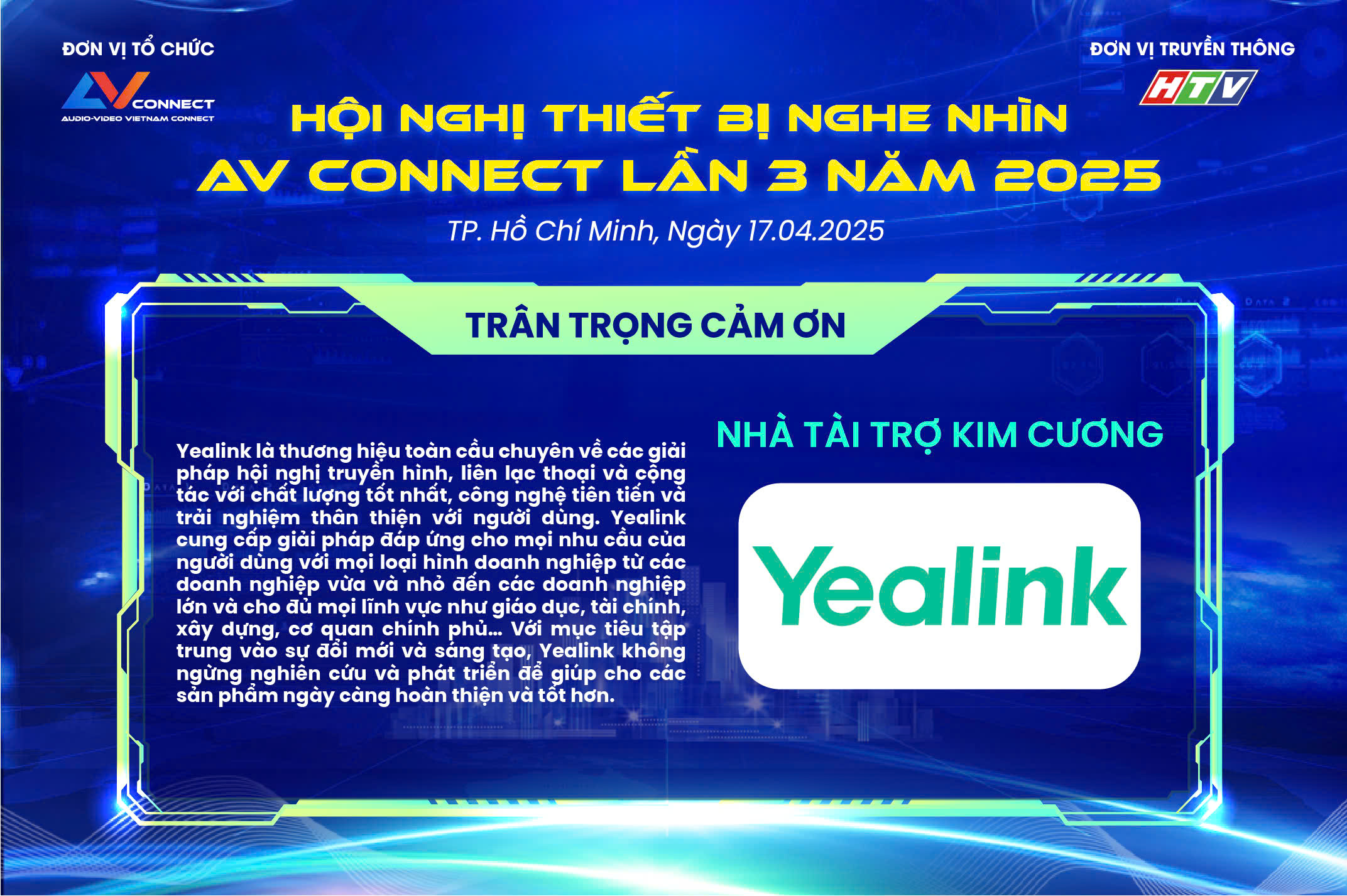 YEALINK – NHÀ TÀI TRỢ KIM CƯƠNG SỰ KIỆN AV CONNECT LẦN 3 NĂM 2025