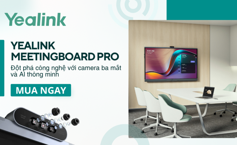 Yealink MeetingBoard Pro – Đột phá công nghệ với camera ba mắt và AI thông minh