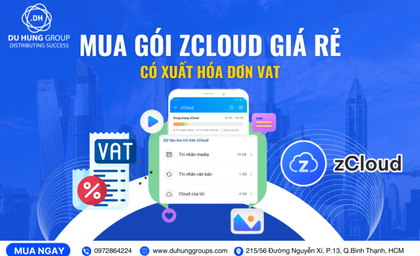 Mua gói zCloud giá rẻ có xuất hóa đơn VAT