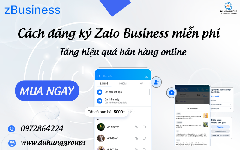Cách đăng ký Zalo Business miễn phí – Tăng hiệu quả bán hàng online