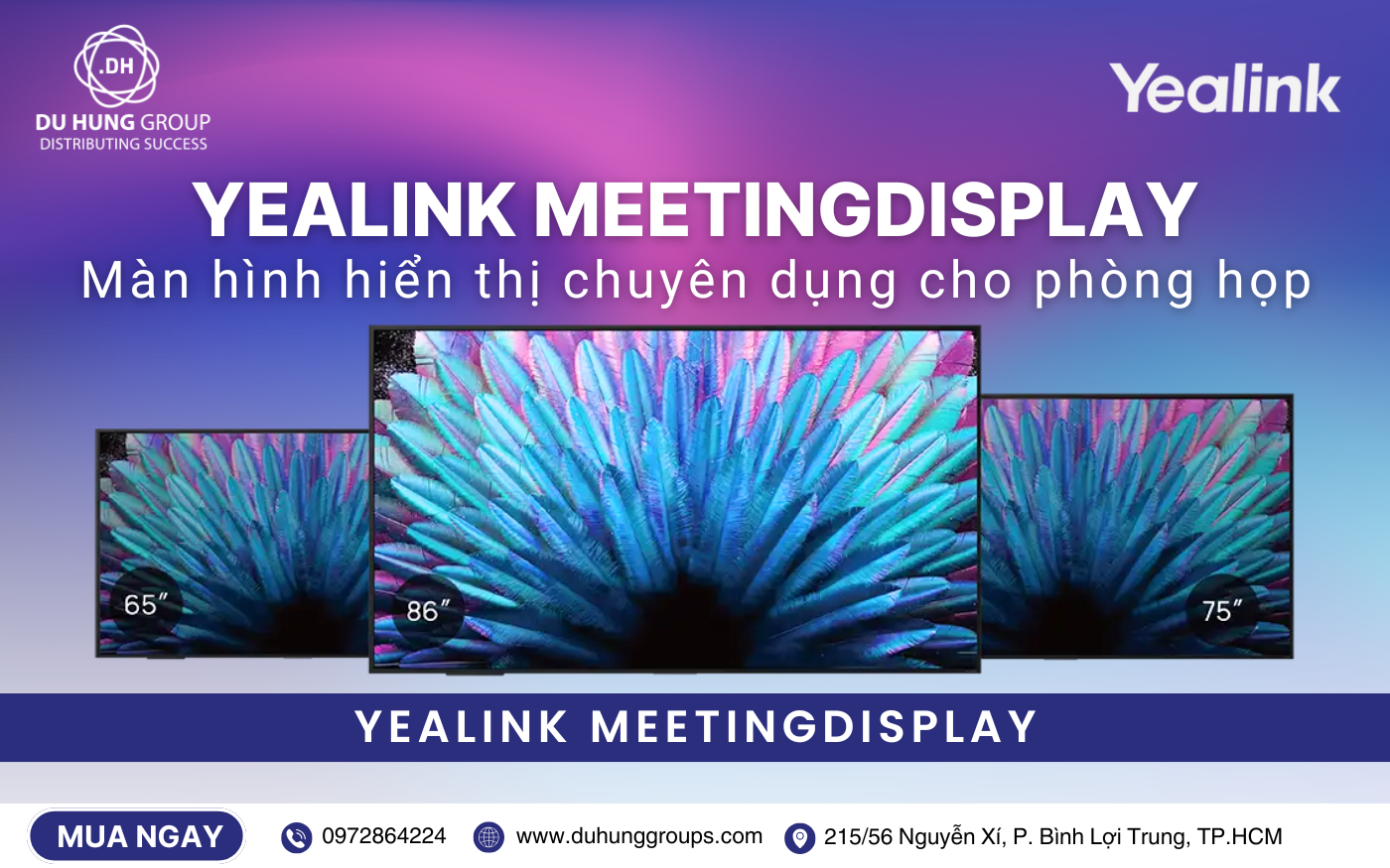 Yealink MeetingDisplay Màn hình hiển thị chuyên dụng cho phòng họp