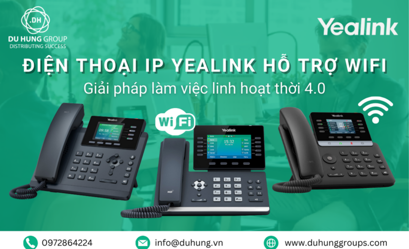 Điện thoại IP Yealink hỗ trợ WiFi – Giải pháp làm việc linh hoạt thời 4.0