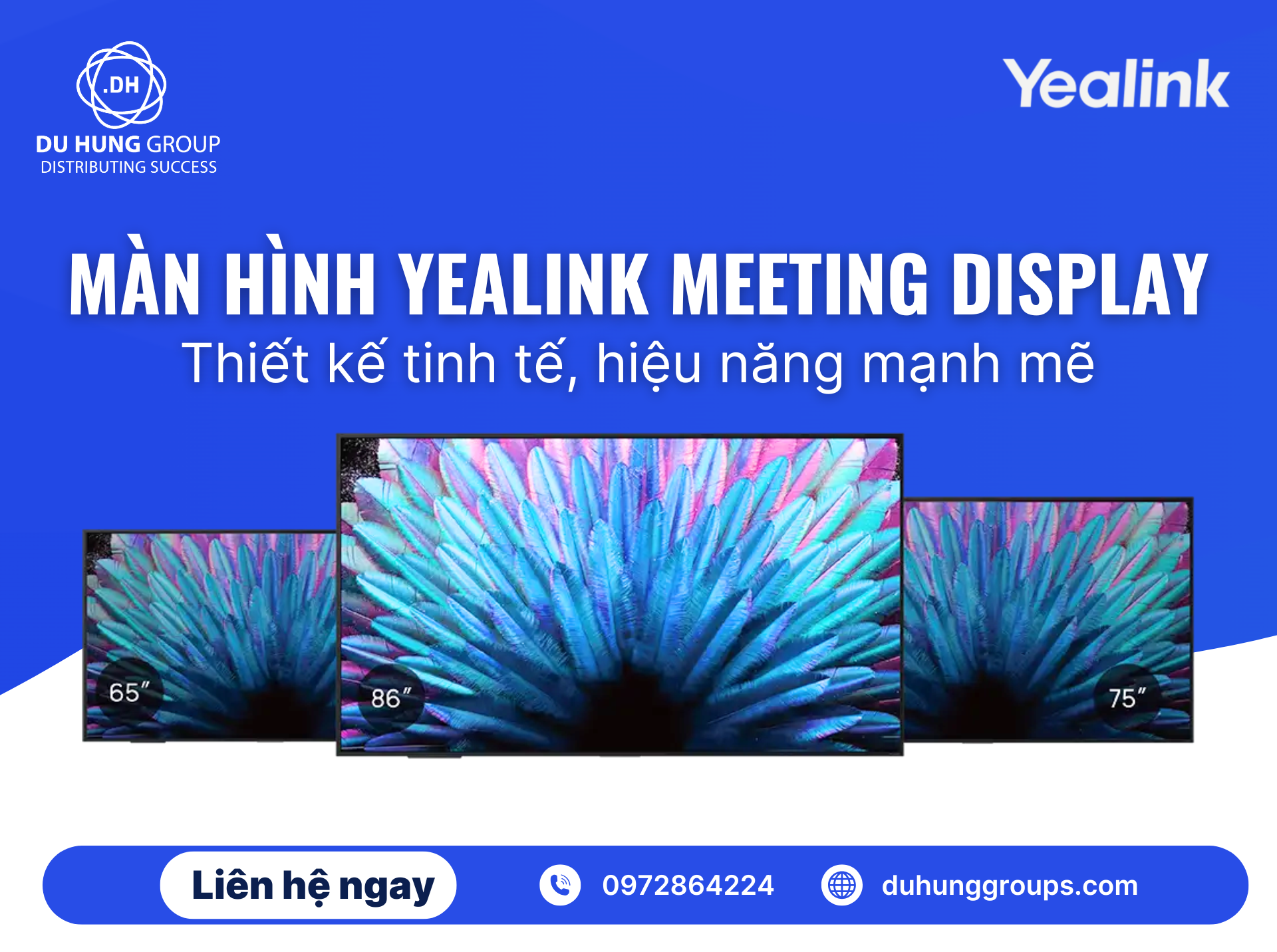 Màn hình Yealink Meeting Display – Thiết kế tinh tế, hiệu năng mạnh mẽ