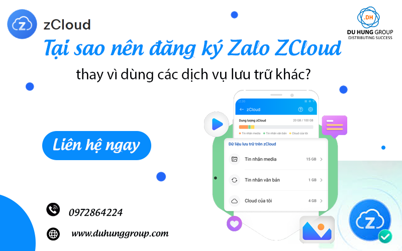 Tại sao nên đăng ký Zalo ZCloud thay vì dùng các dịch vụ lưu trữ khác?
