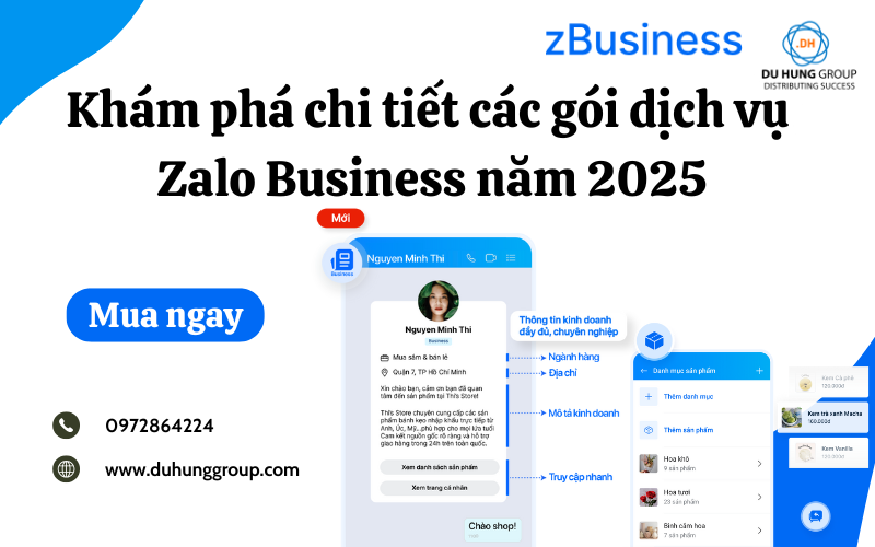 Khám phá chi tiết các gói dịch vụ Zalo Business năm 2025