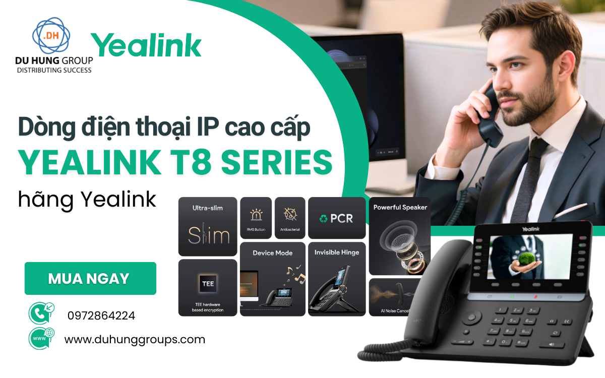 Dòng điện thoại IP cao cấp Yealink T8 Series hãng Yealink