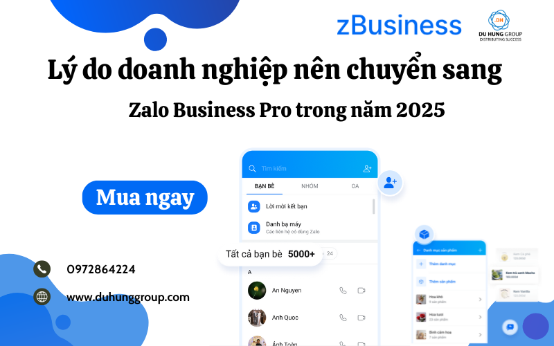 Lý do doanh nghiệp nên chuyển sang Zalo Business Pro trong năm 2025