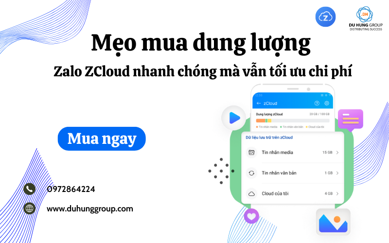Mẹo mua dung lượng Zalo ZCloud nhanh chóng và hiệu quả