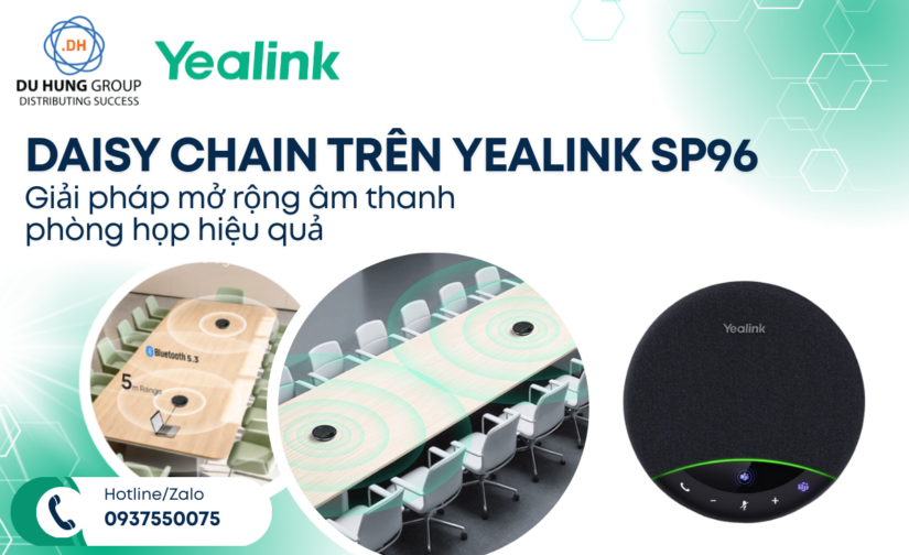 Daisy Chain trên Yealink SP96: Giải pháp mở rộng âm thanh phòng họp hiệu quả
