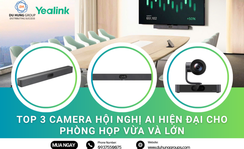 Top 3 camera hội nghị AI hiện đại cho phòng họp vừa và lớn