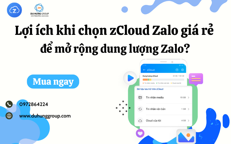 Lợi ích khi chọn zCloud Zalo giá rẻ để mở rộng dung lượng Zalo