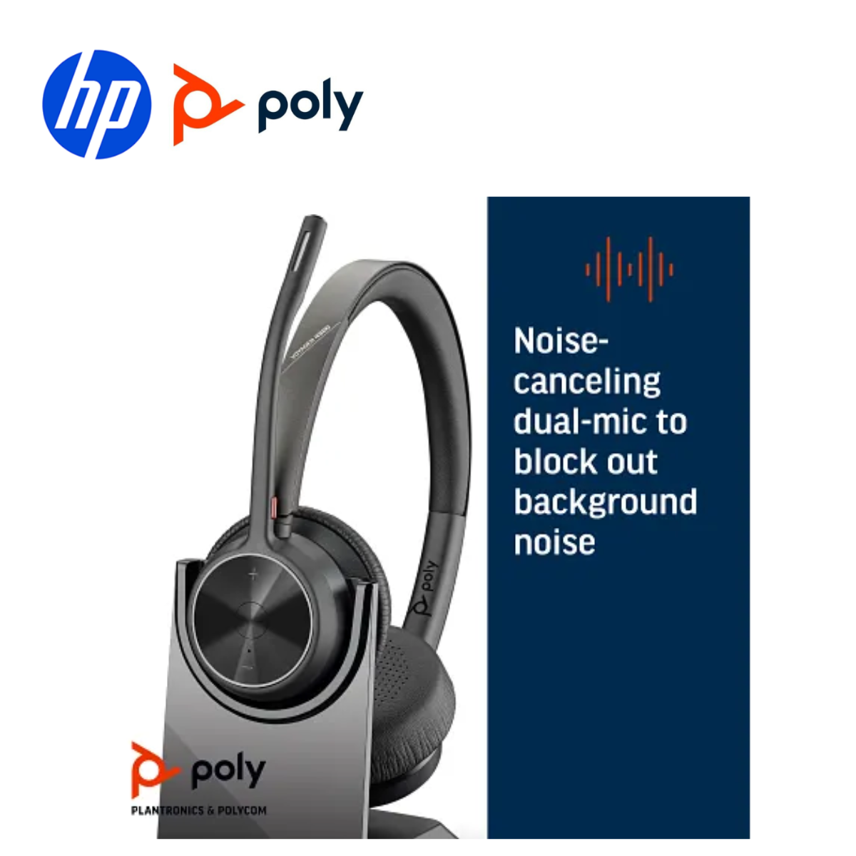 Tai nghe Poly Voyager 4320 Microsoft Teams Certified +BT700 dongle +Charging Stand
