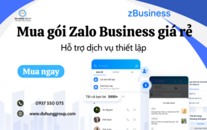 Mua gói Zalo Business giá rẻ - Hỗ trợ dịch vụ thiết lập