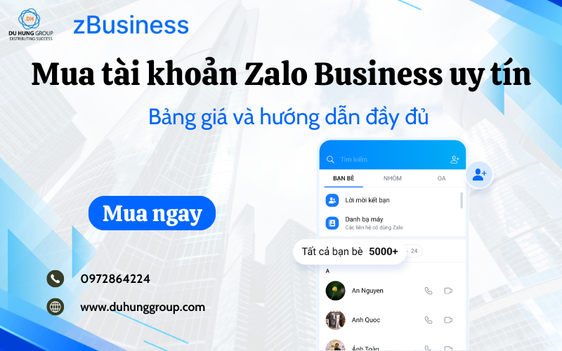 Mua tài khoản Zalo Business uy tín – Bảng giá và hướng dẫn đầy đủ