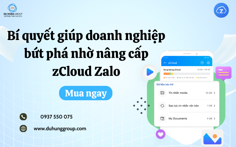 Bí quyết giúp doanh nghiệp bứt phá nhờ nâng cấp zCloud Zalo