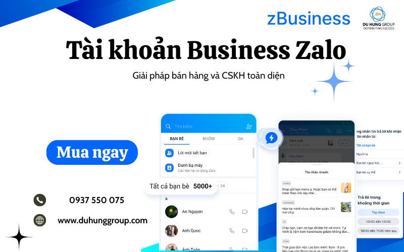 Tài khoản Zalo Business chính hãng – Giải pháp bán hàng và CSKH toàn diện