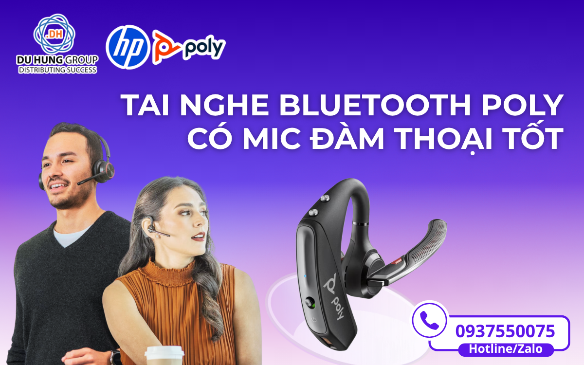 Tai nghe Bluetooth Poly có mic đàm thoại tốt (1)