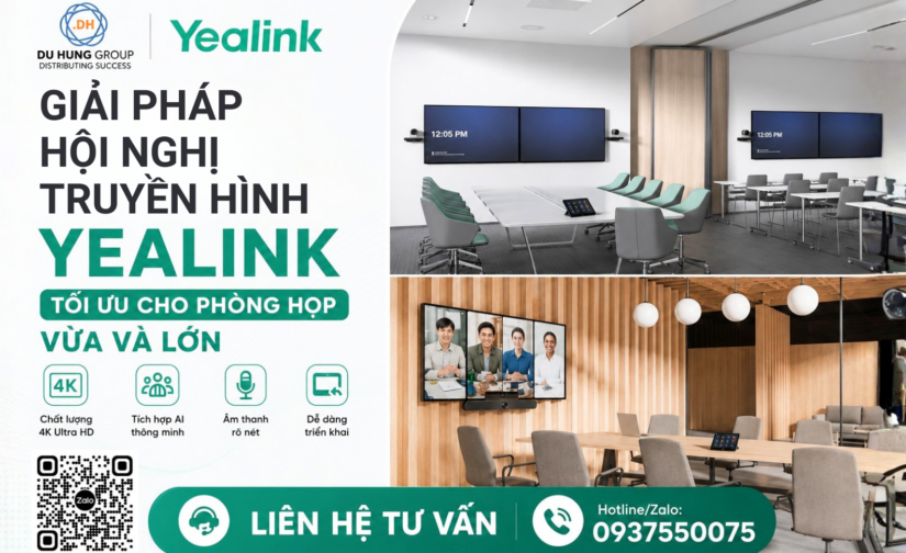 Giải pháp hội nghị truyền hình Yealink tối ưu cho phòng họp vừa và lớn