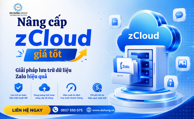 Nâng cấp zCloud giá rẻ – Giải pháp lưu trữ dữ liệu Zalo hiệu quả