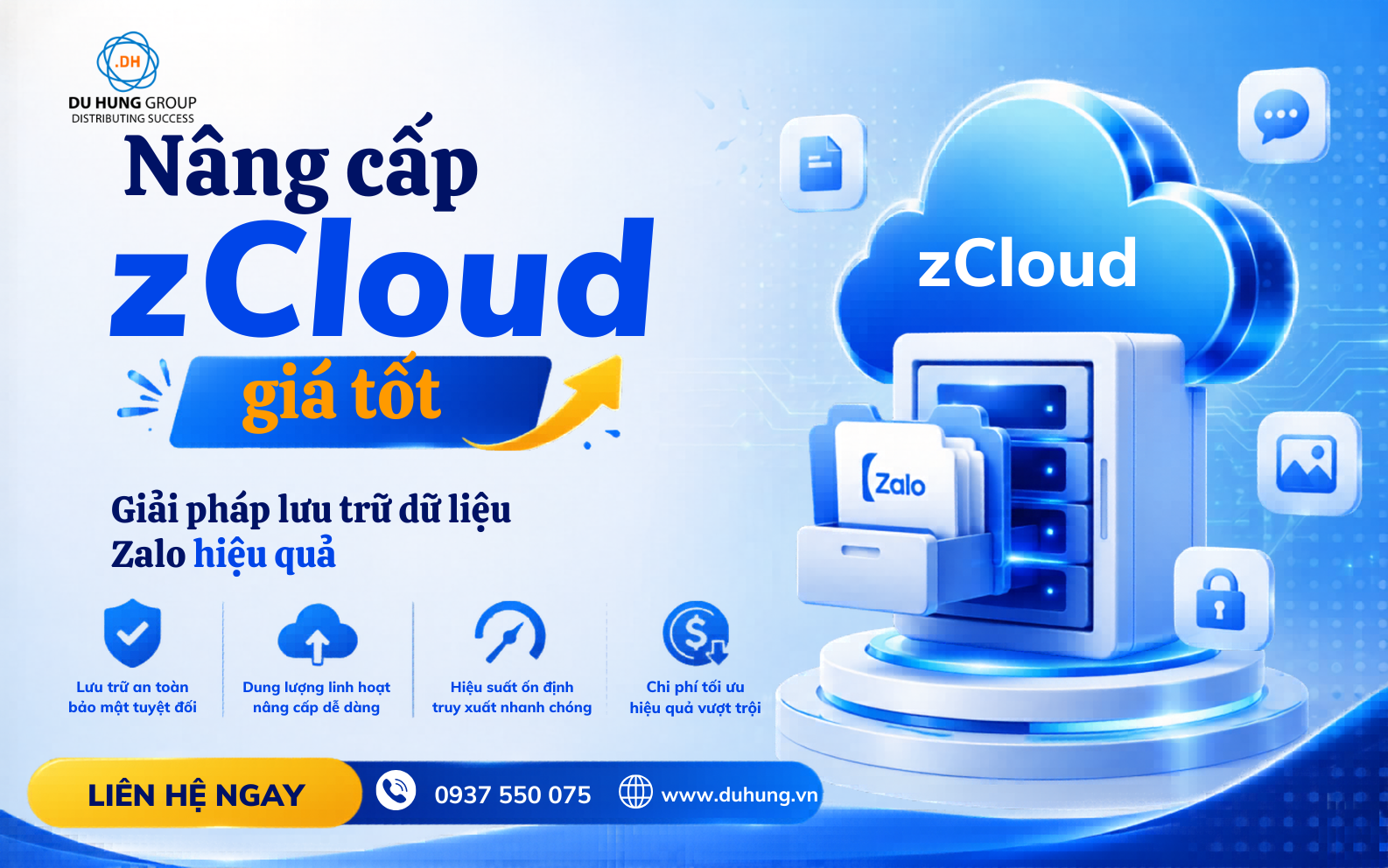Nâng cấp zCloud giá rẻ – Giải pháp lưu trữ dữ liệu Zalo hiệu quả