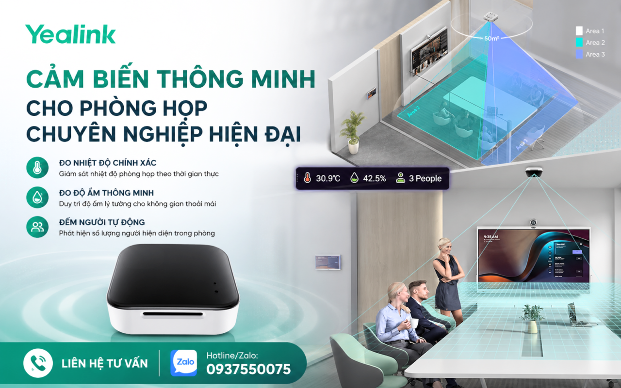 Cảm biến thông minh cho phòng họp chuyên nghiệp hiện đại