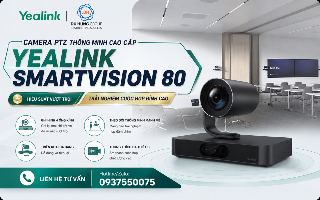 Camera PTZ thông minh cao cấp Yealink SmartVision 80
