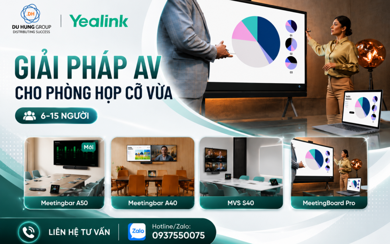 Giải pháp AV cho phòng họp cỡ vừa 6-15 người