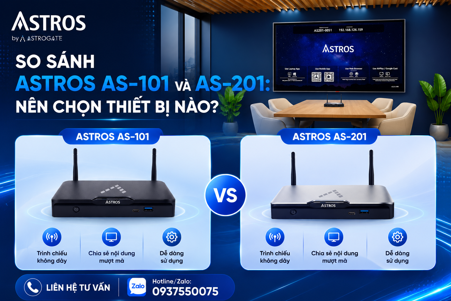 So sánh ASTROS AS-101 và AS-201 Nên chọn thiết bị nào