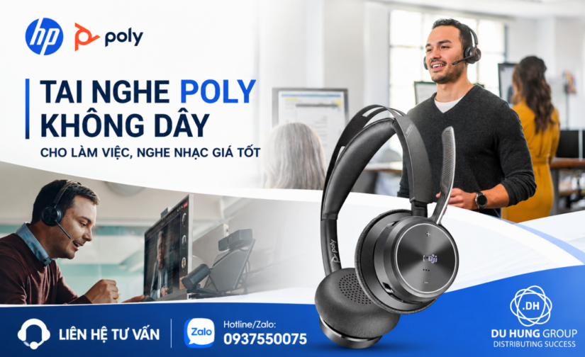 Tai nghe Poly không dây cho làm việc, nghe nhạc giá tốt