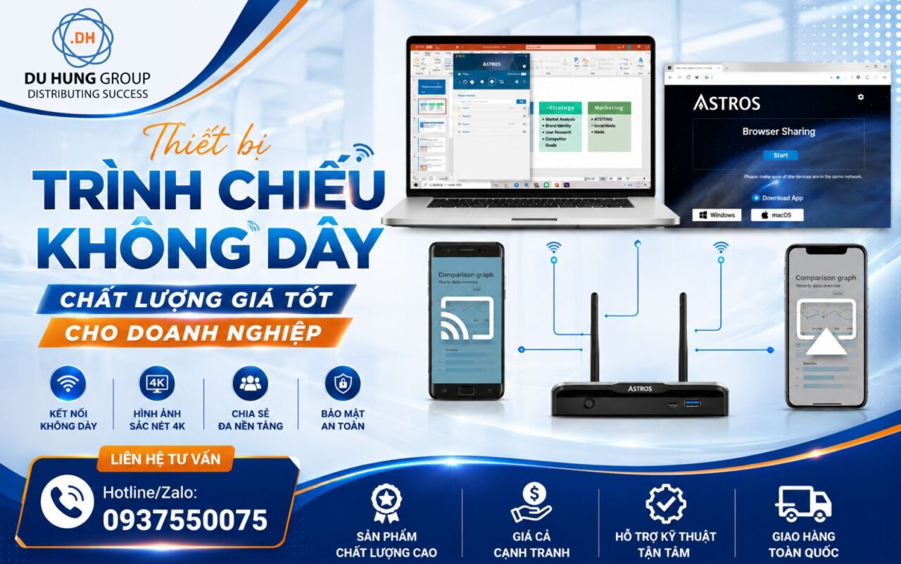 Thiết bị trình chiếu không dây chất lượng giá tốt cho doanh nghiệp