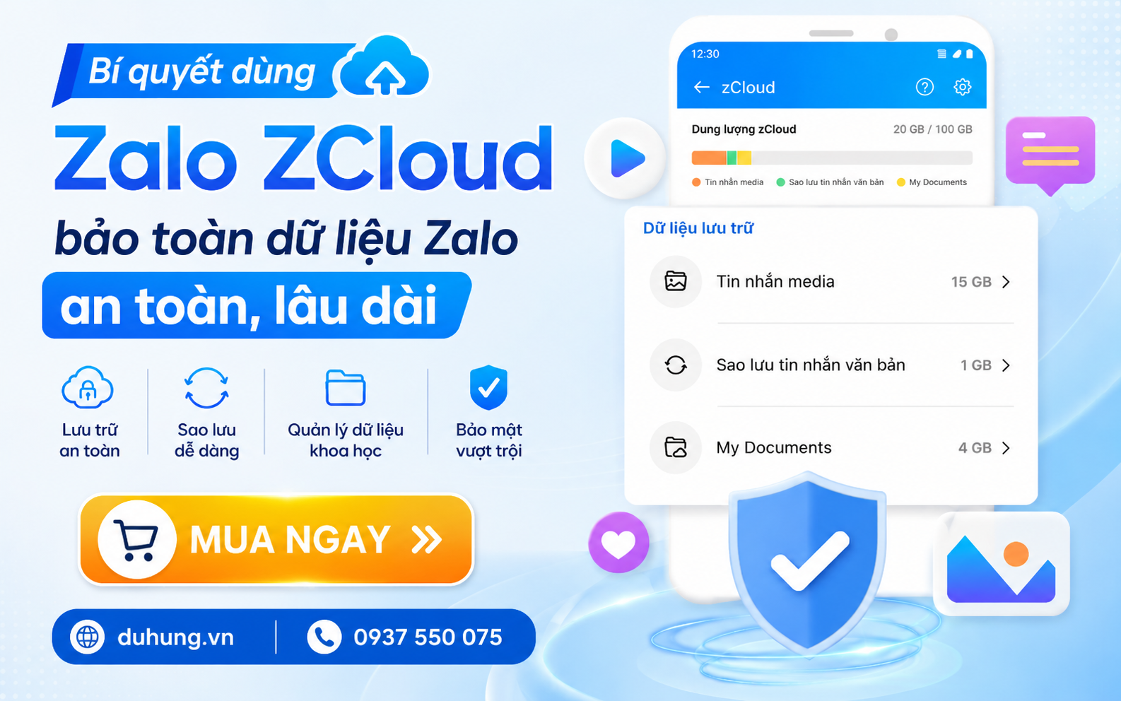 Bật mí cách dùng Zalo ZCloud bảo toàn dữ liệu Zalo an toàn, lâu dài
