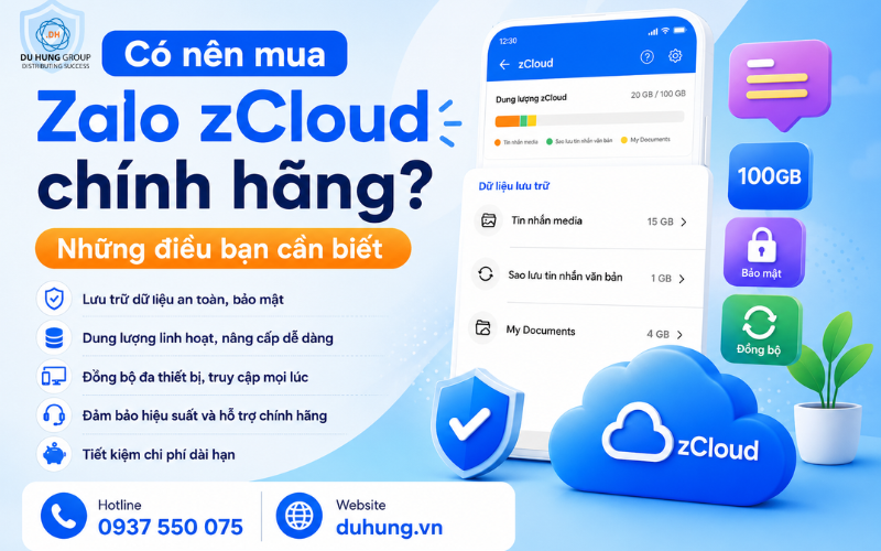 Những điều cần biết trước khi mua Zalo zCloud chính hãng