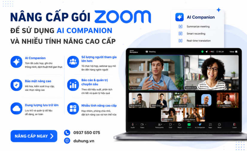 Nâng cấp gói Zoom để sử dụng AI Companion với nhiều tính năng