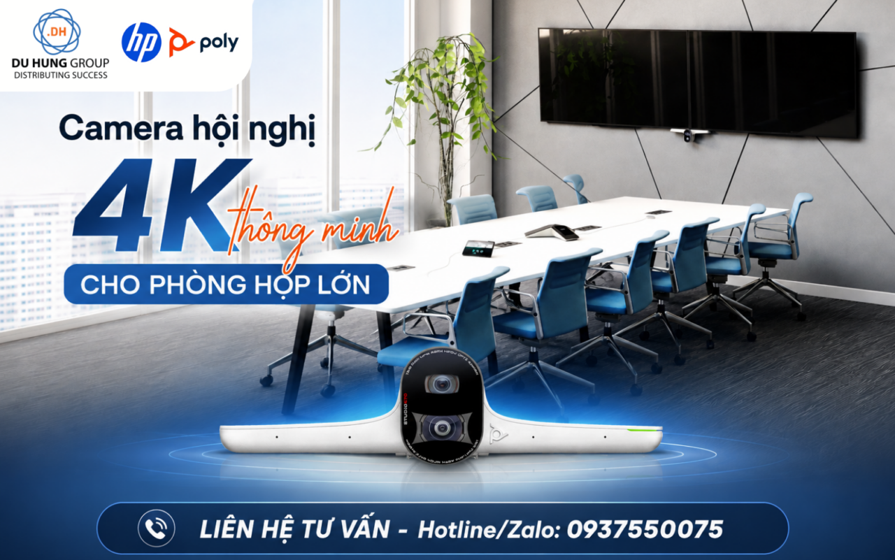 Camera hội nghị 4K thông minh cho phòng họp lớn