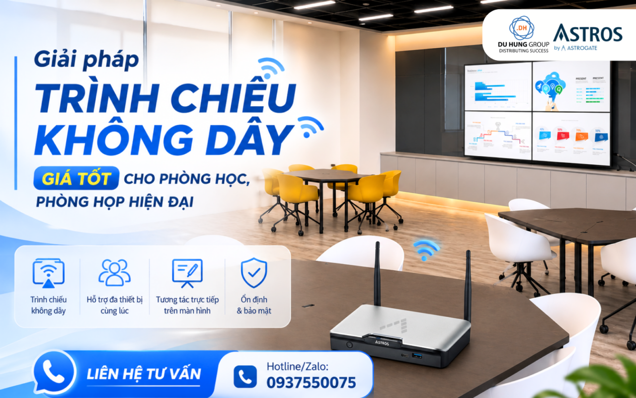 Giải pháp trình chiếu không dây giá tốt cho phòng học, phòng họp hiện đại