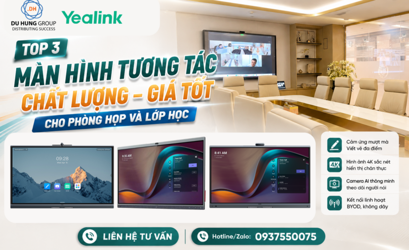 Top 3 màn hình tương tác chất lượng giá tốt cho phòng họp và lớp học