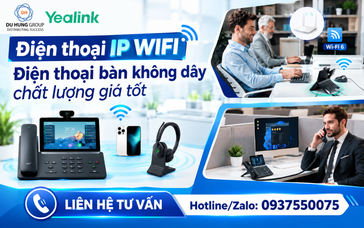 Điện thoại IP WIFI - Điện thoại bàn không dây chất lượng giá tốt